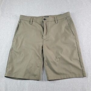 Proof Shorts Mens 32 Green Chino Flat Front Performance Golf Preppy